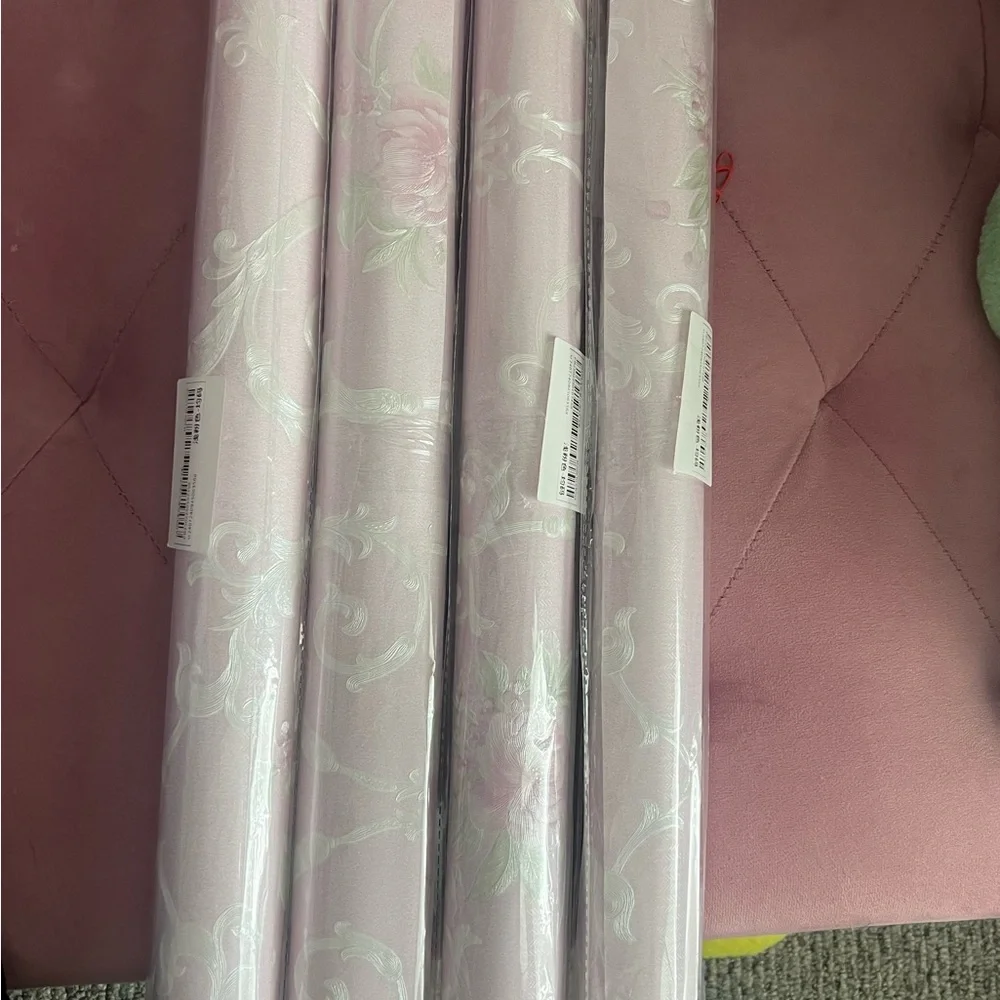 Self-Adhesive European-Style 3D Floral Wallpaper (Set of 4 Rolls)